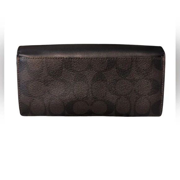 Coach Black Women's Wallet Preloved Zipper Broke Monogram Leather - Picture 2 of 12